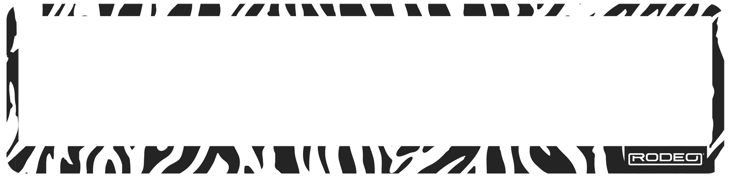 Portamatrículas con diseño decorativo de cebra en blanco y negro compatible con la mayoría de coches europeos