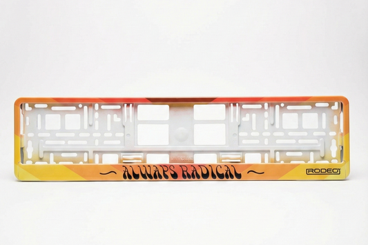 Portamatriculas Always Radical | Sunset Statement