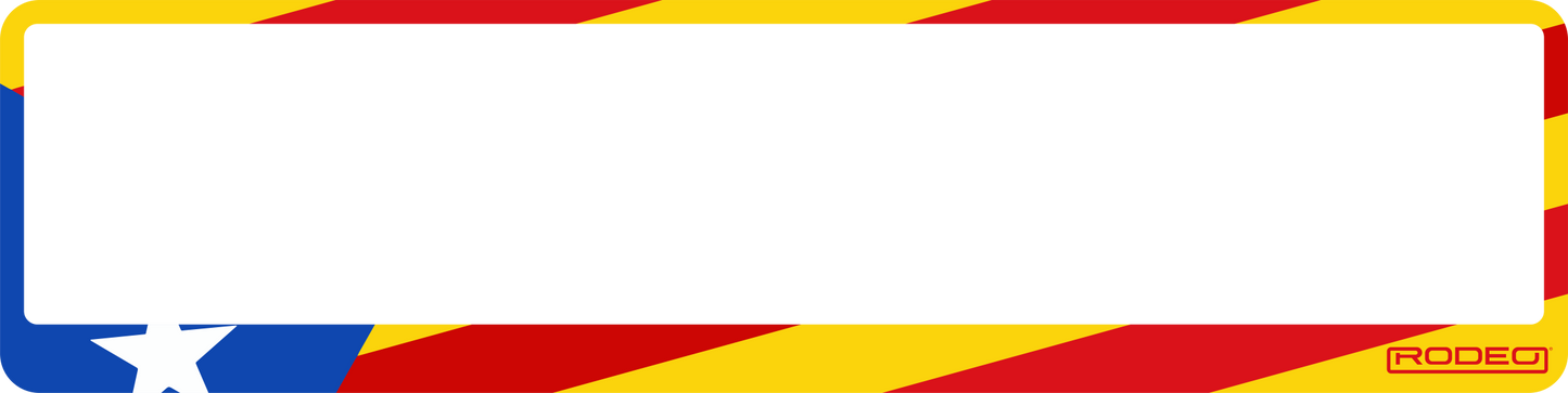 Portamatrículas decorativo con la bandera independentista Estelada catalana