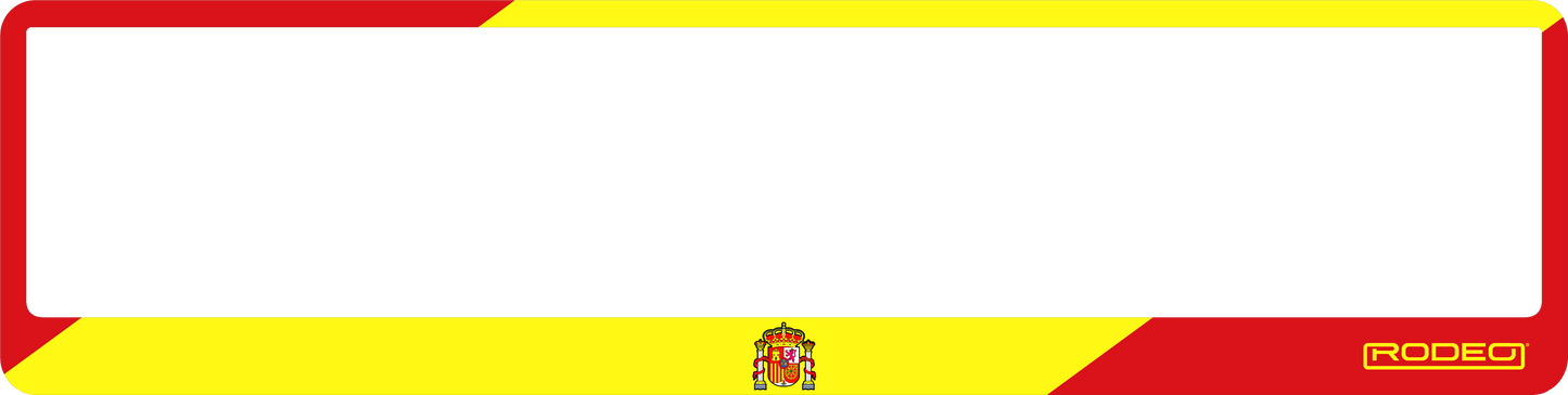Portamatrículas decorativo con bandera de España estilo deportivo para coche