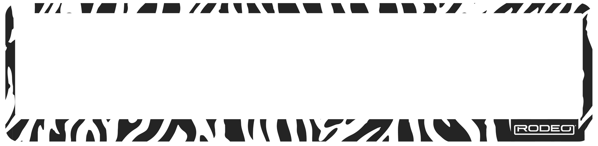 Portamatrículas con diseño decorativo de cebra en blanco y negro compatible con la mayoría de coches europeos