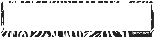 Portamatrículas con diseño decorativo de cebra en blanco y negro compatible con la mayoría de coches europeos
