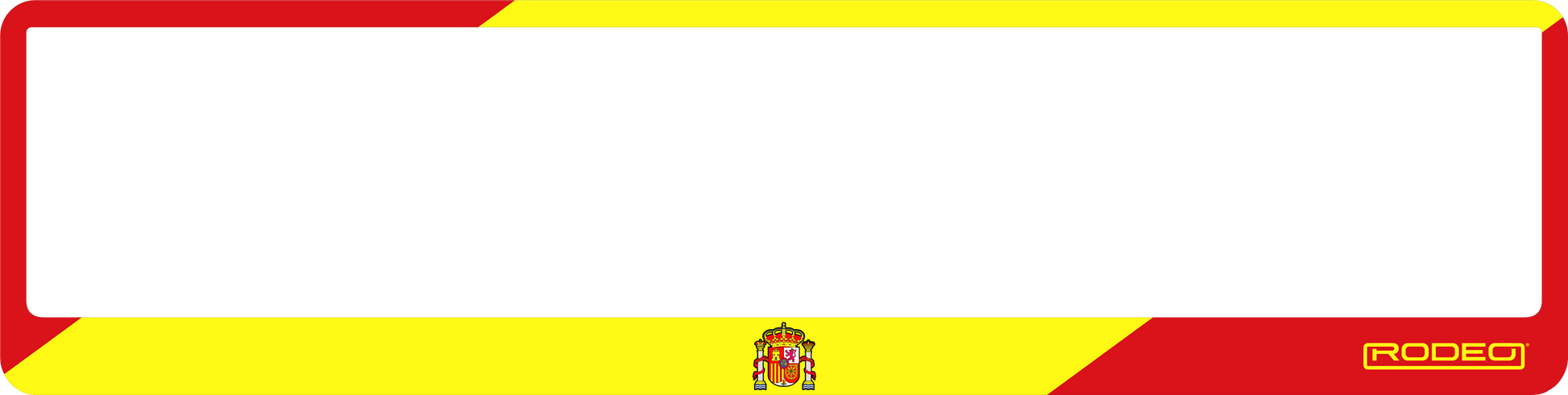 Portamatrículas decorativo con bandera de España estilo deportivo para coche