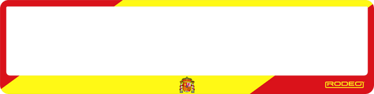 Portamatrículas decorativo con bandera de España estilo deportivo para coche