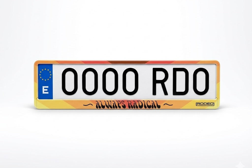 Portamatriculas Always Radical | Sunset Statement